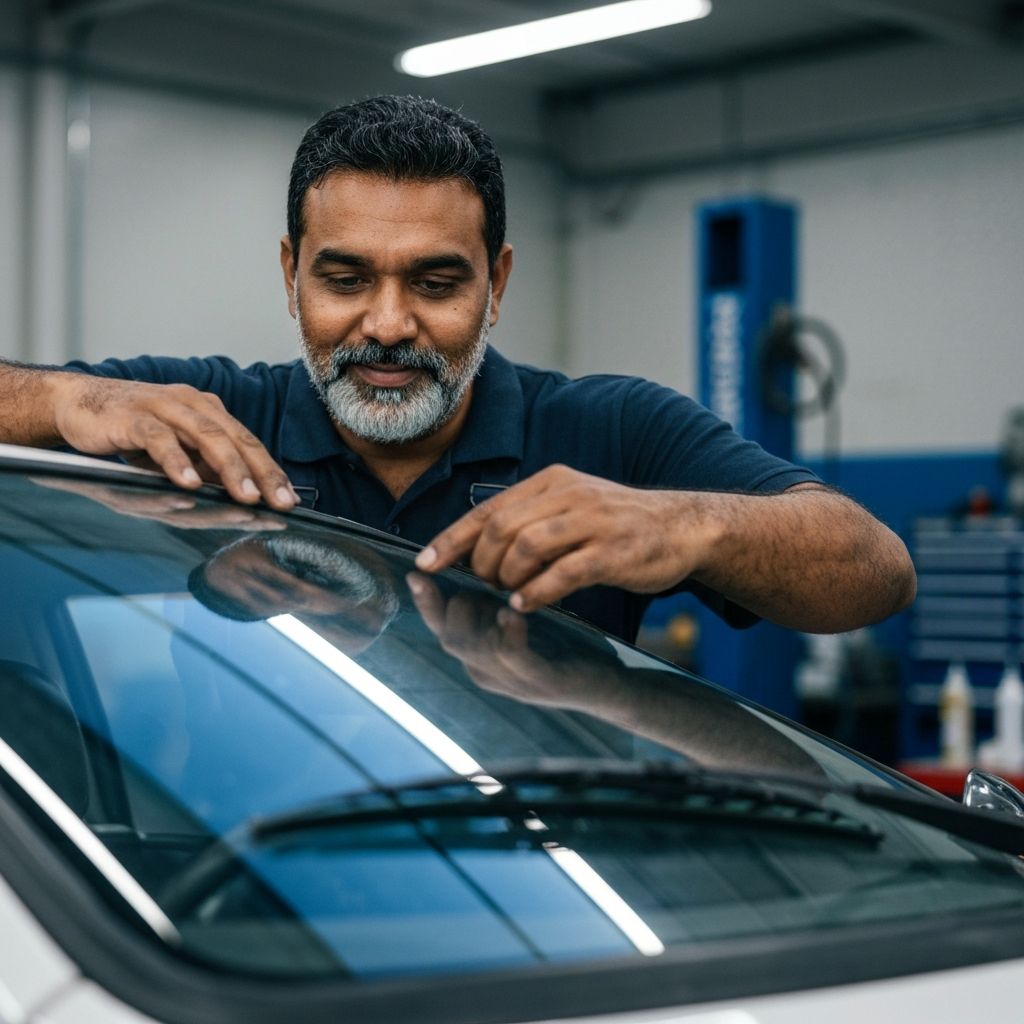 Professional windshield repair service